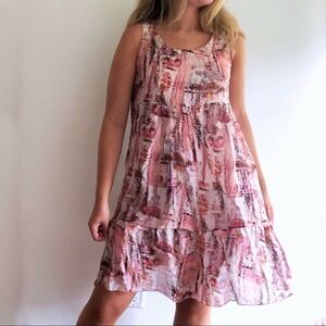 Elegant Pink Sleeveless Dress